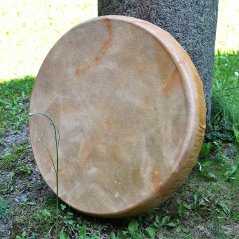 Šamanský buben Hovězí kůže štípenka hrubá 52 cm
