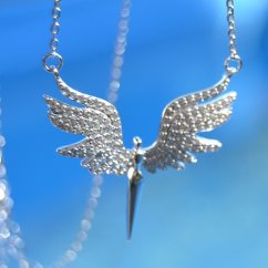 Náhrdelník Bílý Anděl, stříbro Ag 925/1000