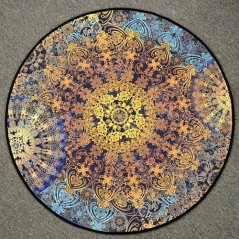 Meditační kobereček Modrá Mandala kulatý, 80 cm