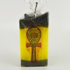 Svíčka egyptský Anch černý, archa 8 x 17 cm