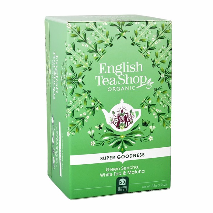 Zelený čaj Sencha, bílý čaj a Matcha, 20 sáčků