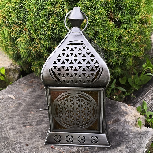 Orientální lampa na čajovou svíčku Květ Života