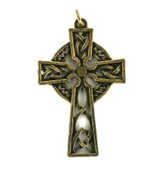 Přívěsek Keltský irský kříž - staromosaz