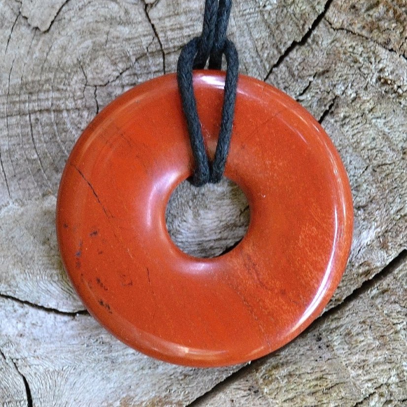 Donut kulatý 30 mm - Jaspis červený