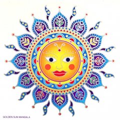 Mandala na sklo - Indické slunce - velká Sunseal