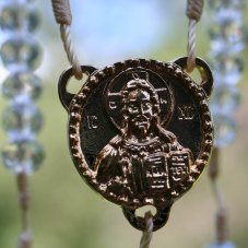 Růženec Kyrie Eleison, skleněný