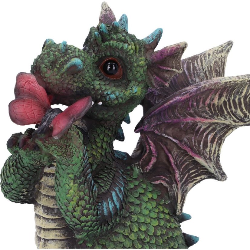 Fantasy soška - Drak Soptík s motýlem