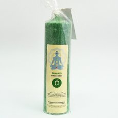 Krystalická čakrová svíčka - Srdeční čakra