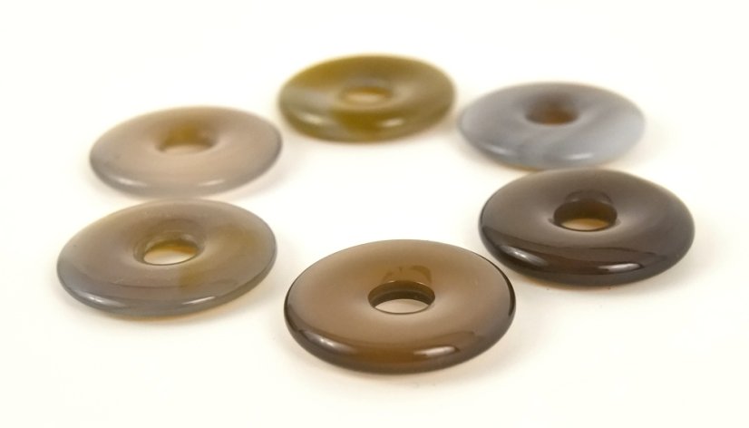 Donut kulatý 30 mm - Achát šedý
