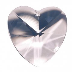 Krystal Feng Shui - Broušené srdce 40 mm