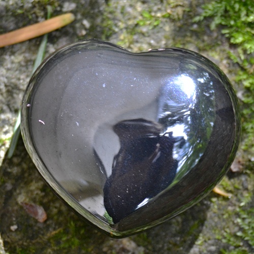 Hematit - broušené srdce 40 mm
