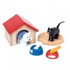 Pejsek a kočička - dřevěné hračky SET 2