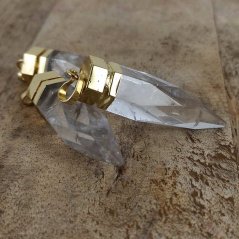 Přívěsek Křišťál krystal šestihran - zlato Ag 750/1000