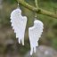 Náušnice orgonit - Andělská křídla bílá