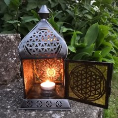 Orientální lampa na čajovou svíčku Květ Života