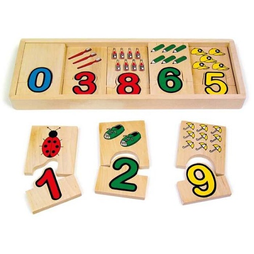 Dřevěné hra pro děti - Přiřazování čísel