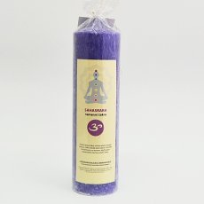 Krystalická čakrová svíčka - Korunní čakra