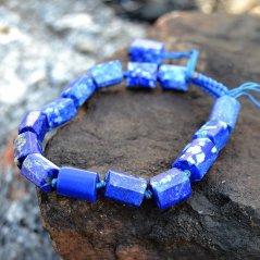 Náramek Lapis lazuli válečky