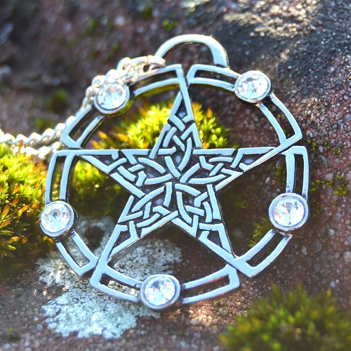 Amulet Keltský pentagram - Bílá Hvězda