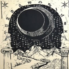 Šátek - přehoz Tarotová karta Měsíc