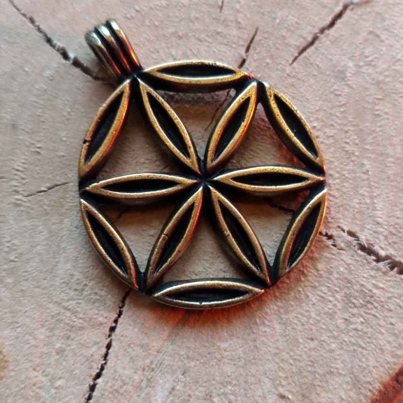 Amulet slovanský - Svarga, staromosaz