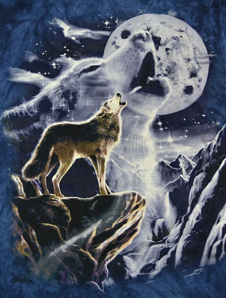 Fantasy tričko - Duch vlka, S