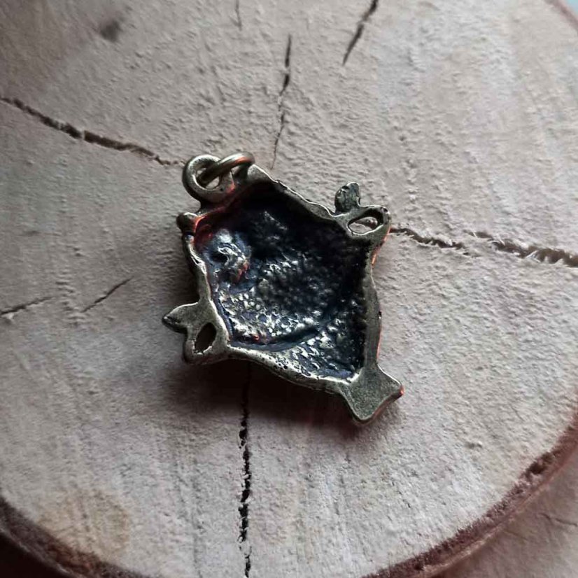 Amulet - Moudrá sova, staromosaz