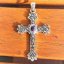 Přívěsek Crystal Cross s ametystem, stříbro Ag 925/1000