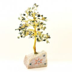 Stromeček štěstí - Achát mechový, 80 kamínků
