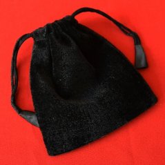 Sametový sáček 12 x 15 cm - černý