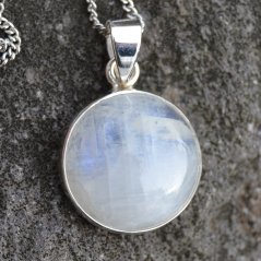 Přívěsek Svit Měsíce - Měsíční kámen stříbro Ag 925/1000