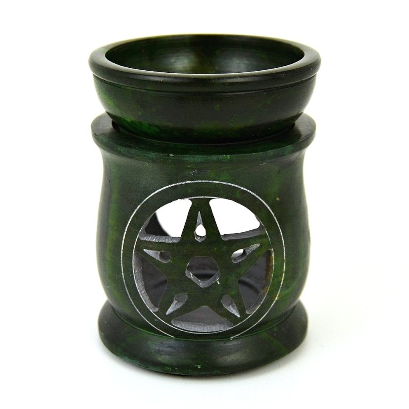 Kadidelnice - aromalampa Pentagram, zelený mastek