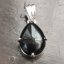 Přívěsek Obsidián černý slza - stříbro Ag 925/1000