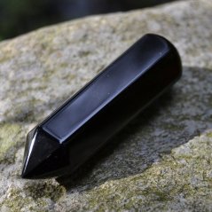 Masážní léčitelská hůlka - Obsidián černý 6 cm