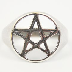 Prsten Pentagram stříbro Ag 925/1000 - vel. 56