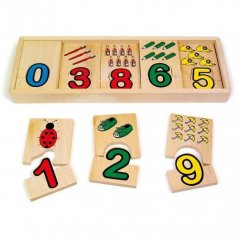 Dřevěné hra pro děti - Přiřazování čísel