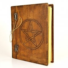 Magický deník Pentagram v dřevěných deskách - malý