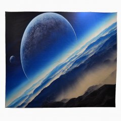 Šátek - přehoz Glowing Planet 150 x 130 cm