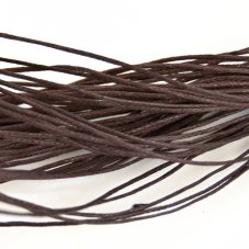 Šňůrka bavlna vosk hnědá, průměr 0,8 mm, 90 cm