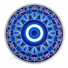 Mandala na sklo - Modré oko - velká Sunseal