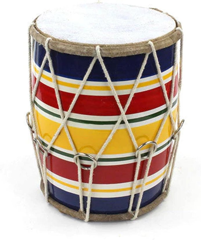 Buben Dholak, malovaný