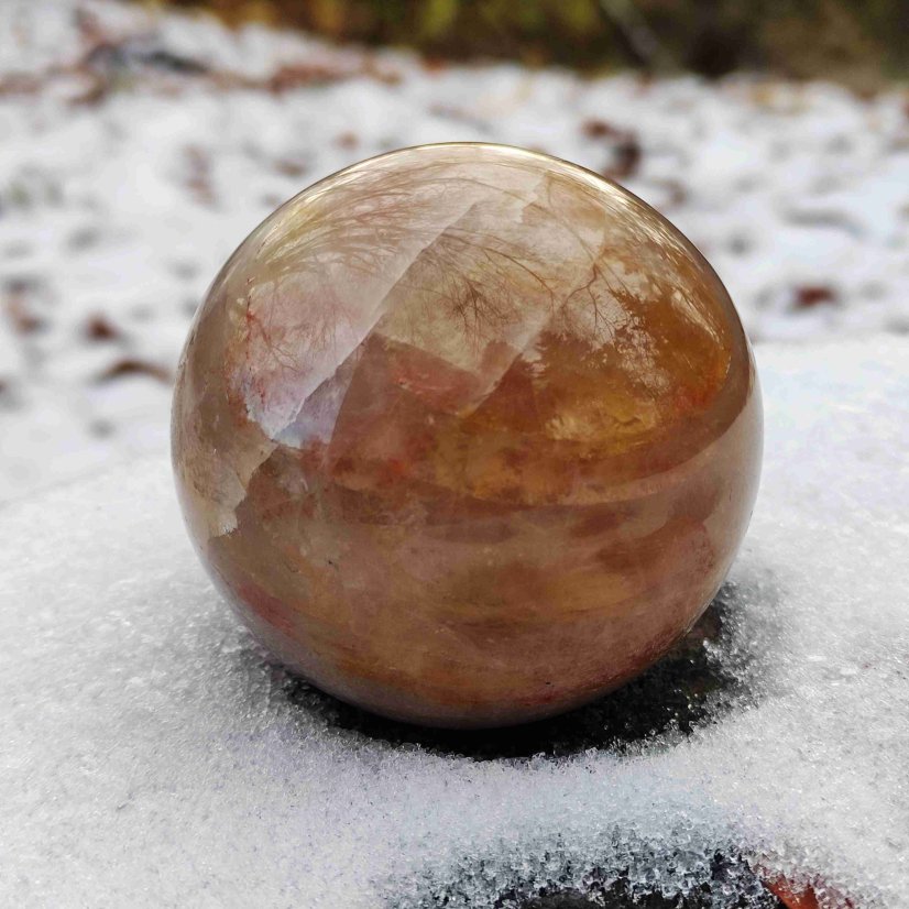 Koule Ohnivý křemen (Hematoid)