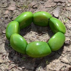 Náramek Yomira - Tagua ořechy Ekvádor Green