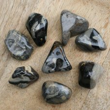 Jaspis Silver Leaf - tromlovaný mix S