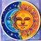 Mandala na sklo - Slunce a Měsíc