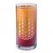 Svíčka ve skle velká oranžová 14 cm - Květ Života