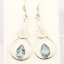 Náušnice Topaz modrý Elegance, stříbro Ag 925