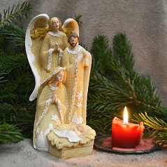 Soška Betlém s Andělem - Narodil se Boží Syn