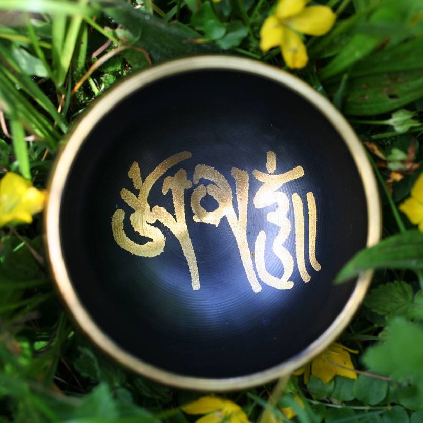 Tibetská mísa černá malá MANTRA 254 - 261 g