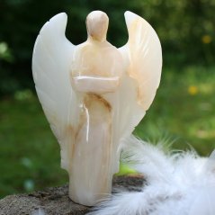 Soška Anděla 13 cm - broušený onyx Pákistán